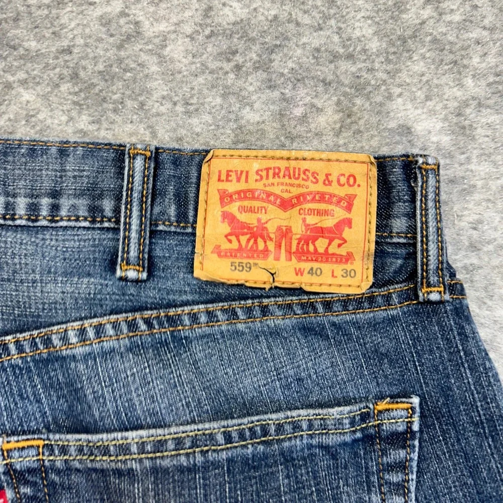 Lot of 3 Levi's 550 559 Relaxed Fit Jeans Men's 40x30 Blue Denim Work Pants